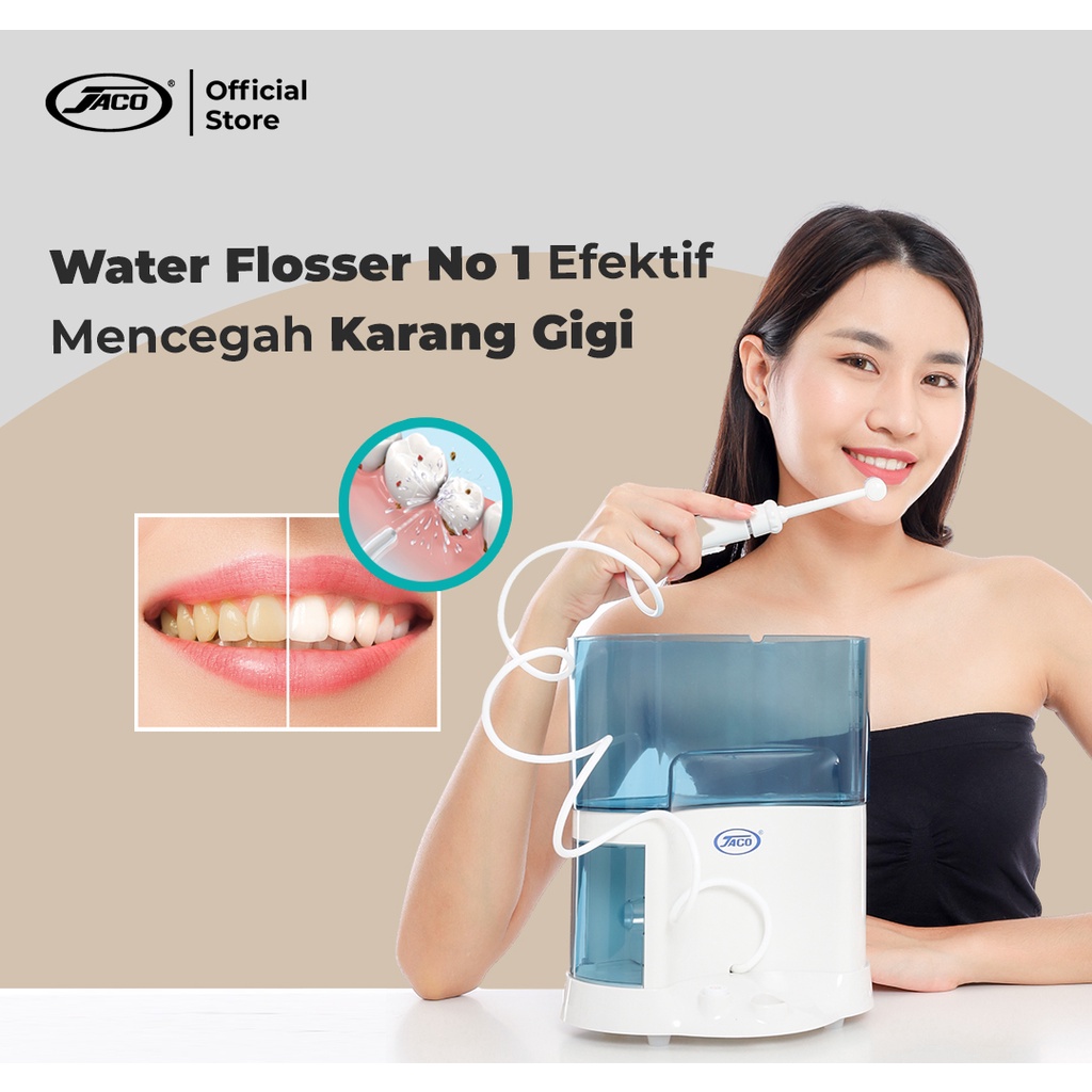 Jaco Dental Jet Alat Pembersih Karang Gigi Dental Flosser Water Flosser Ultra Water Flosser