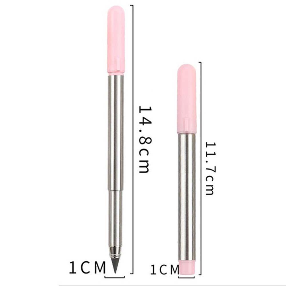 Pensil Eternal Retractable Bahan Metal Tanpa Tinta Untuk Stationery Anak Sekolah / Kantor