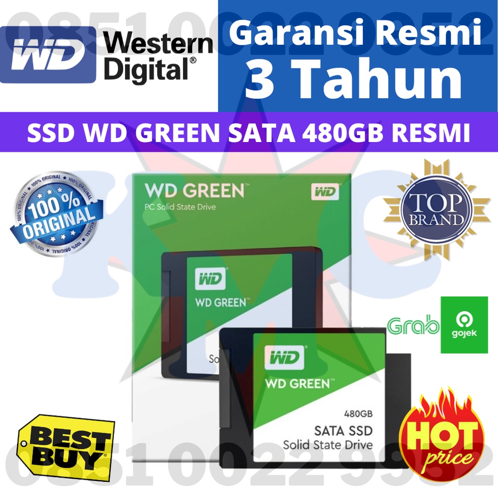 SSD WD GREEN SATA 480 GB SSD 480GB RESMI