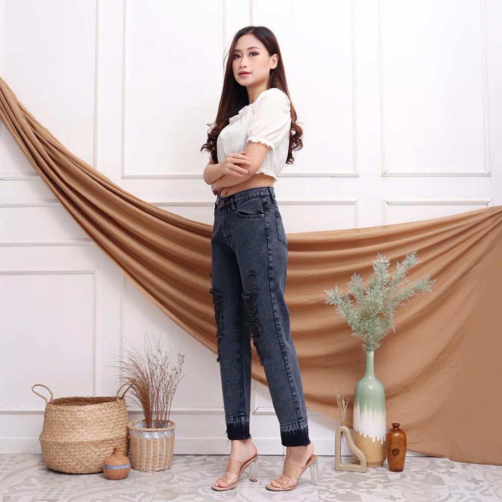 FWR - CELANA BOYFRIEND JEANS RIPPED FURING ARSY