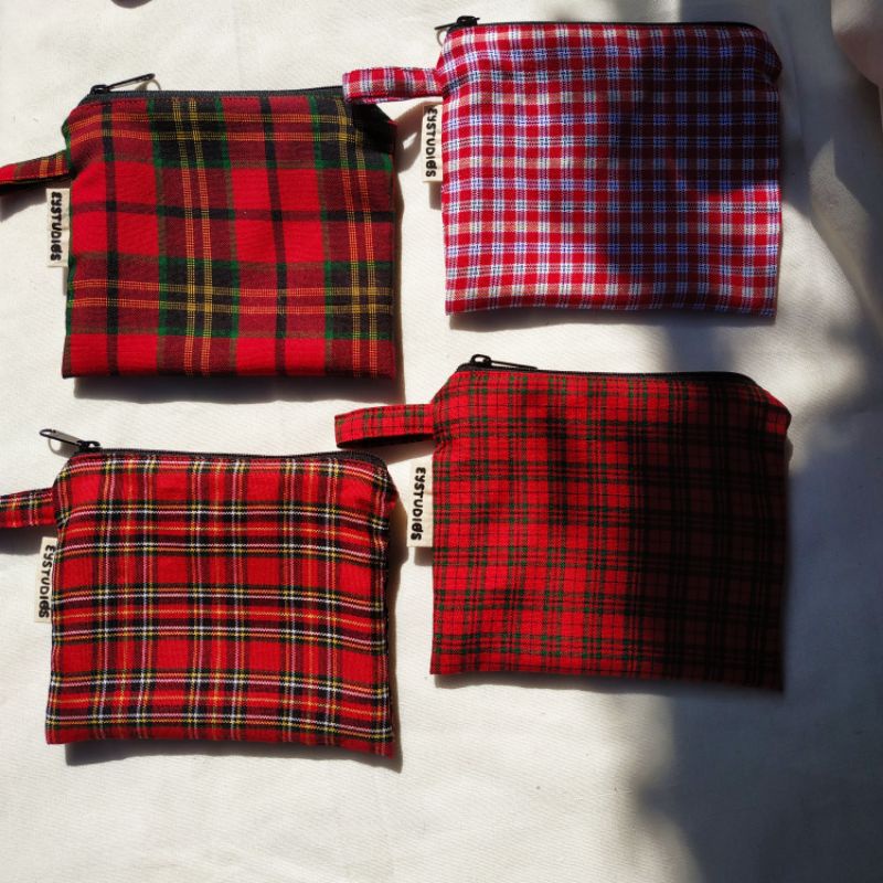 eystudios - Dompet Kosmetik / Pouch Make up / Travel Pouch Tartan