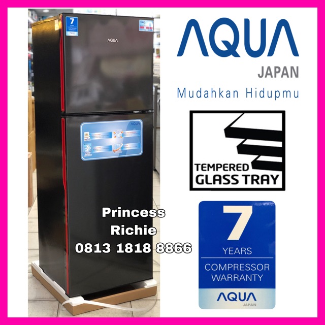 Promo Kulkas Aqua 2 pintu tanpa bunga es AQR-D261
