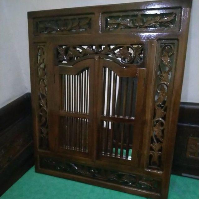 Jendela Figura Krepyak Cermin Hias  Plus Kaca