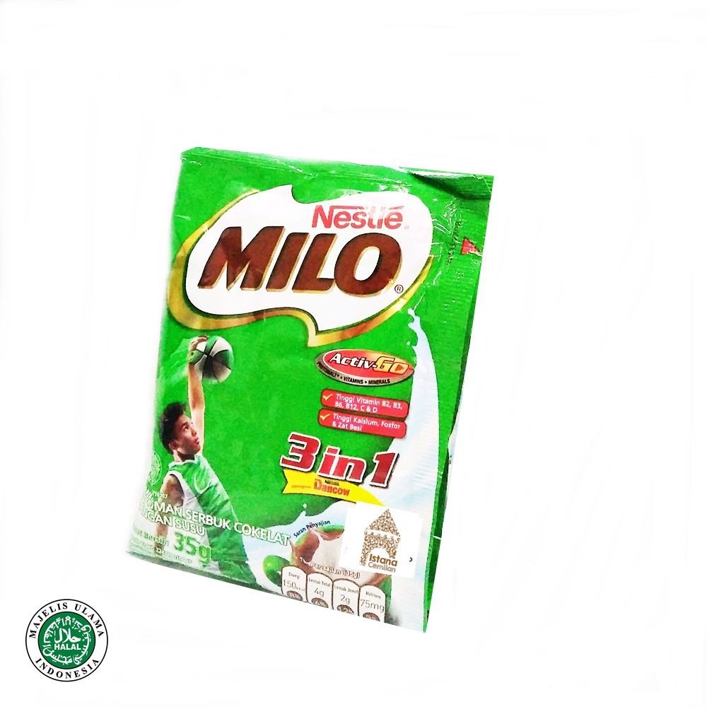 

Susu Milo 3in1 / 3 in 1 Cokelat 35 Gram ECERAN