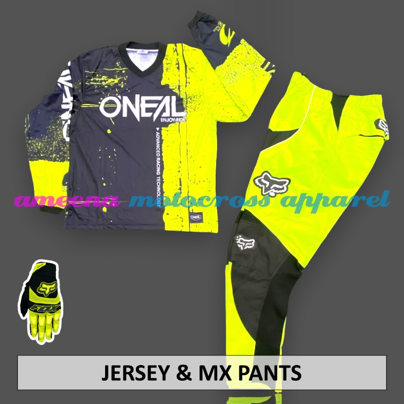 Jerseyset - Jersey set Trail - Jersey &amp; Celana Motocross - Jersey Trabas - Jersey Stelan MX Cross - Satu Set Jersey &amp; Celana - Jersey Lokal - Celana Cordura -  ONCT0704-F44