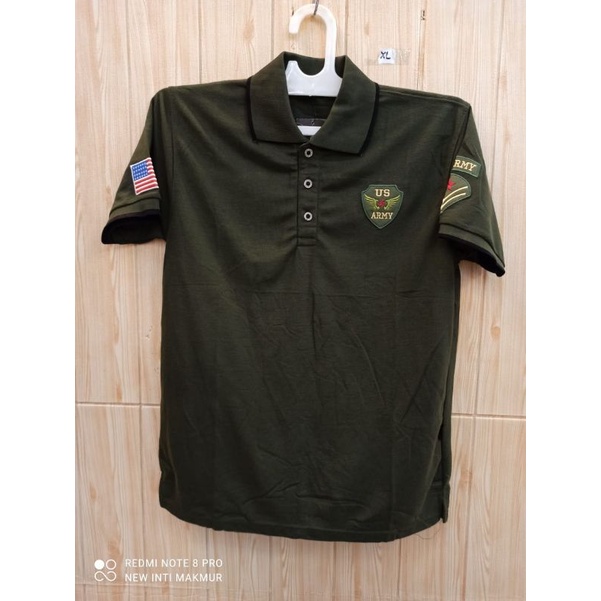 KAOS KERAH KRA PRIA ARMY US PREMIUM