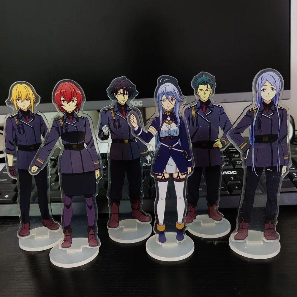 Lanfy Anime Figure Stand Dua Sisi Hadiah Anak Dekorasi Meja Model Figure Transparan Karakter Anime Plat Akrilik