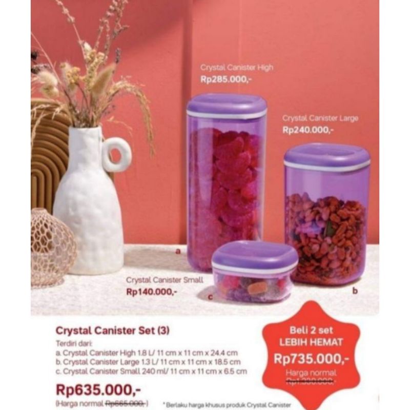 Crystal Canister Set (3) / Tupperware