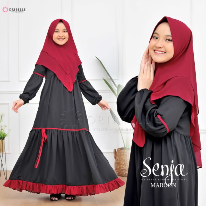 GAMIS SENJA MILO MAROON &amp; ARMY ||  ORIBELLE