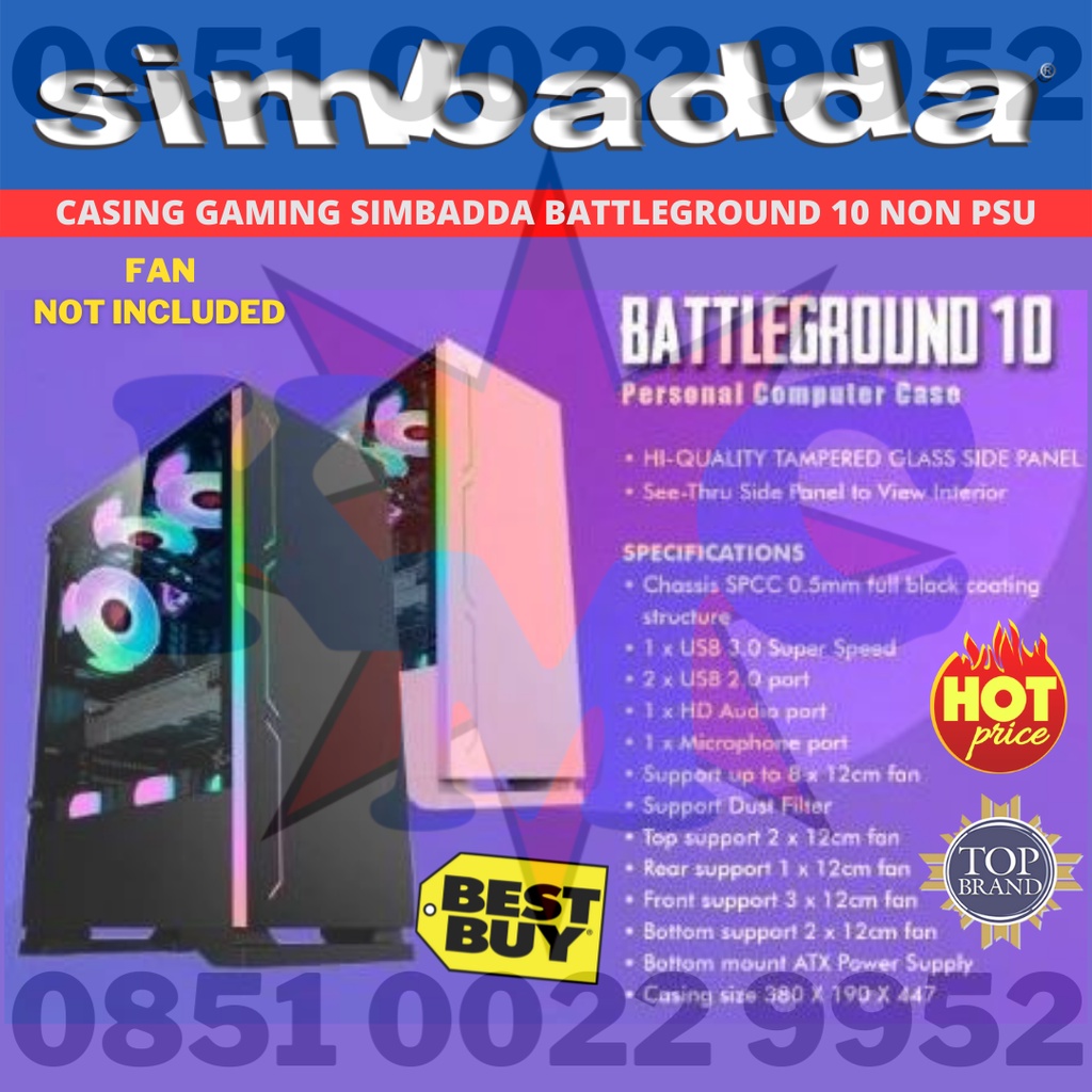 CASE GAMING SIMBADDA BATTLEGROUND 10 CASING GAMING