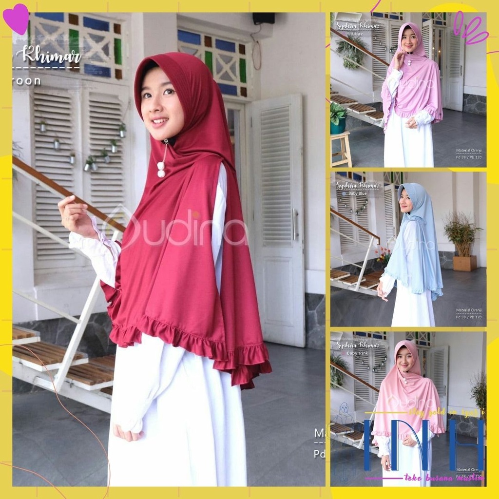 SYAHIRA KHIMAR ORI AUDINA JILBAB INSTAN SYARI MURAH CANTIK HIJAB PET ANTEM