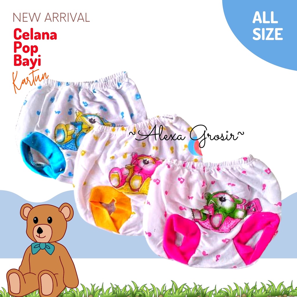 Celana Pop Bayi Katun 0-6 Bulan