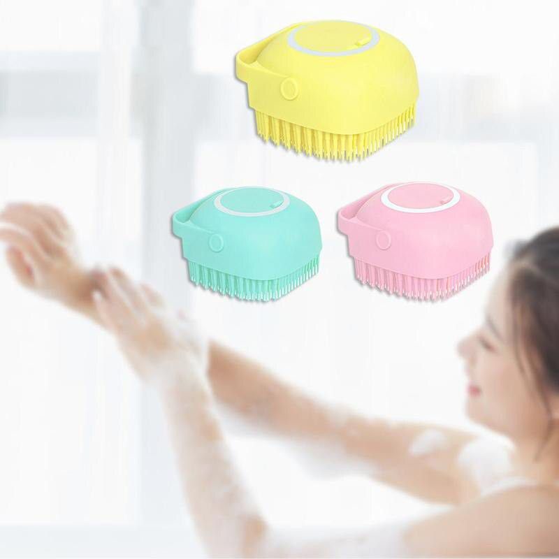 Sikat Badan Silikon Lembut Sikat Mandi Sikat Kepala Spons Sillicon Shower Brush Silicone