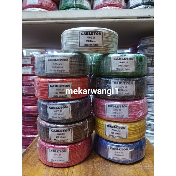 Kabel awg 26 100Meter Serabut silver (Made in japan)