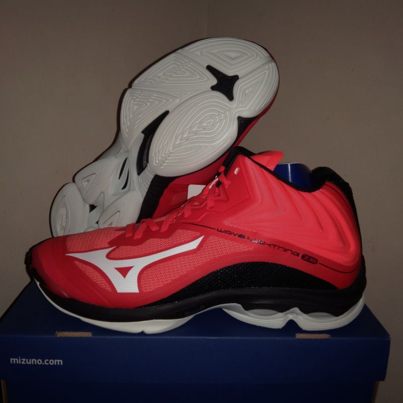 (size 43) sepatu mizuno wlz6 mid ignition red original