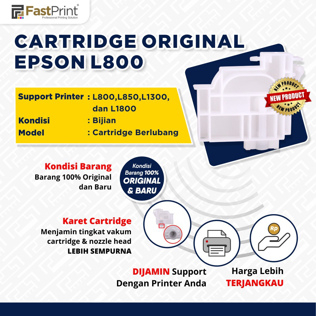 Cartridge Ciss Original Epson L800 L1300 L1800