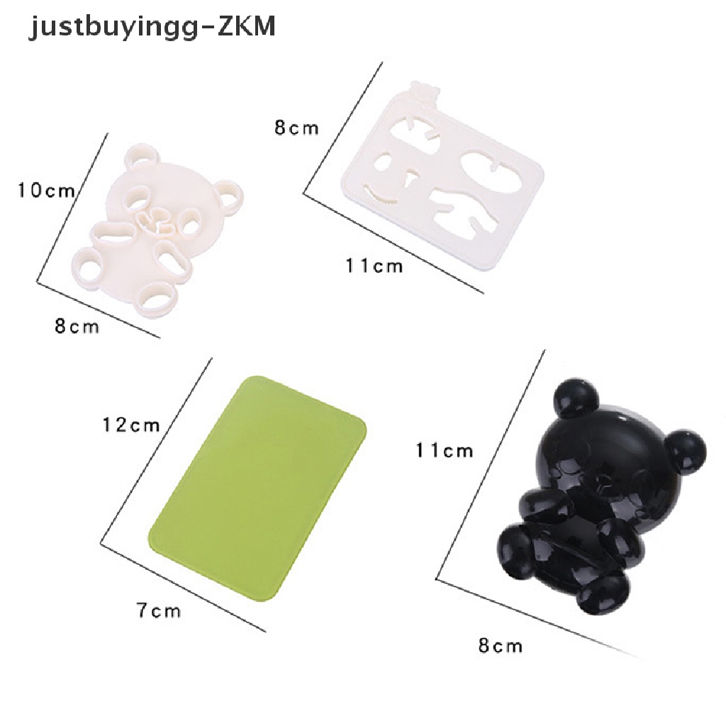 Set 4 in 1 Cetakan Nasi Sushi / Sandwich / Bento Bentuk Panda 3D Multifungsi