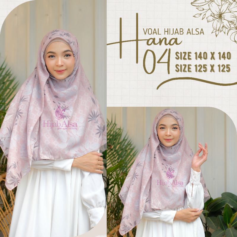 Voal Hana by Hijab Alsa Voal Jumbo Segiempat jumbo Jilbab Square