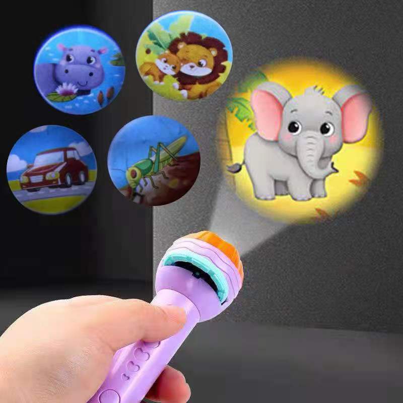 [SENTER BOX] Mainan Anak Bayi Senter Proyektor Gambar Lucu Kemasan BOX / MIKA - Projection Images 2 in 1 Projector and Fun Flashlight