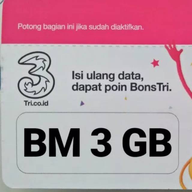 Voucher Tri Bm 3 3 Gb Kerim Kode Voucher