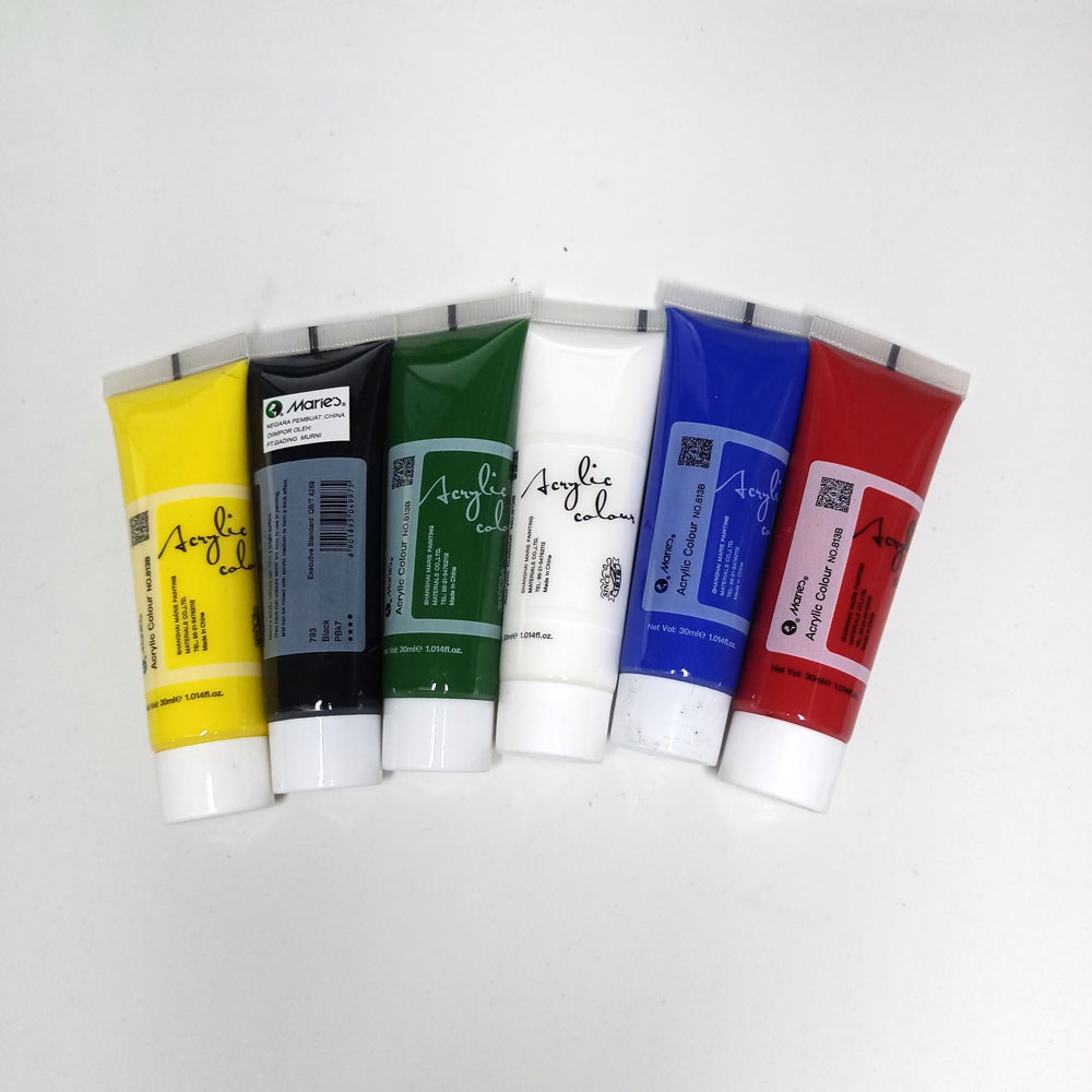 

Maries Acrylic 30 ml Paint Acrylic Set 7warna Cat Akrilik Warna Dasar