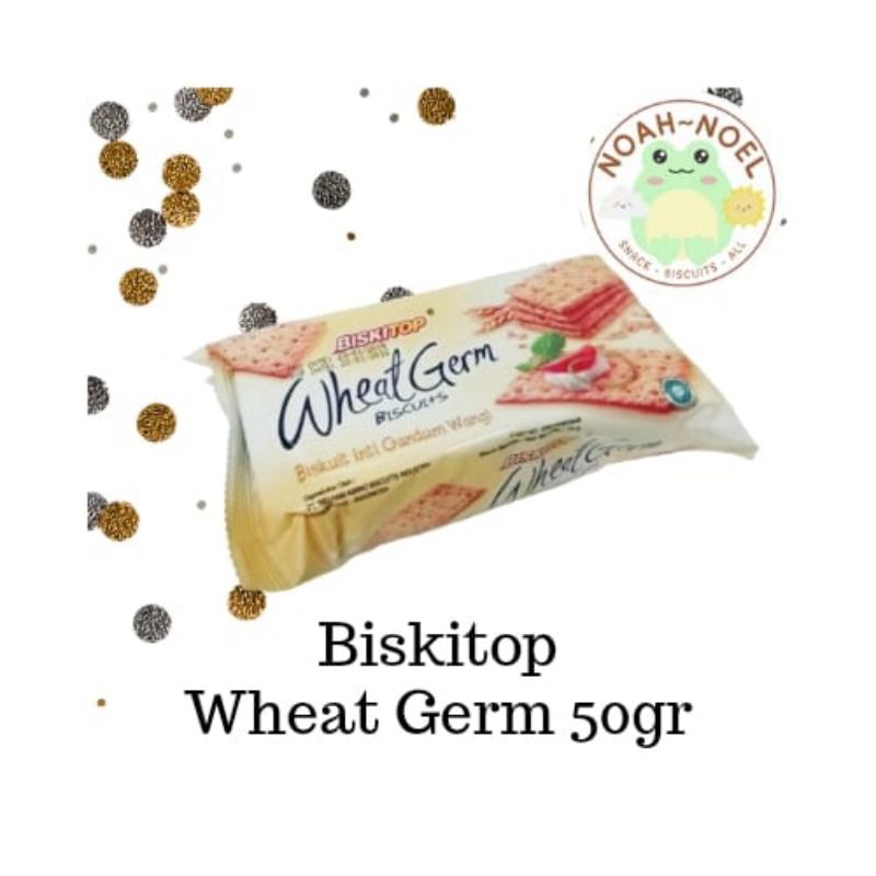 

NN - BISKITOP Wheat Germ 50gr Biskuit rasa gandum manis renyah Cemilan anak