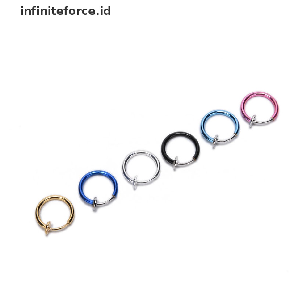 Infiniteforce.id 2pcs / Set Anting Tusuk Klip On Wanita Gaya Punk