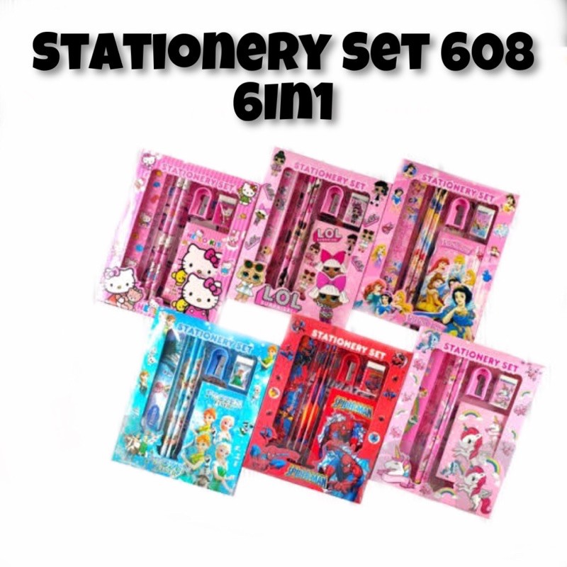 

Paket alat tulis 6in1 NOTES / Alat tulis set karakter / Stationery set + NOTES 608