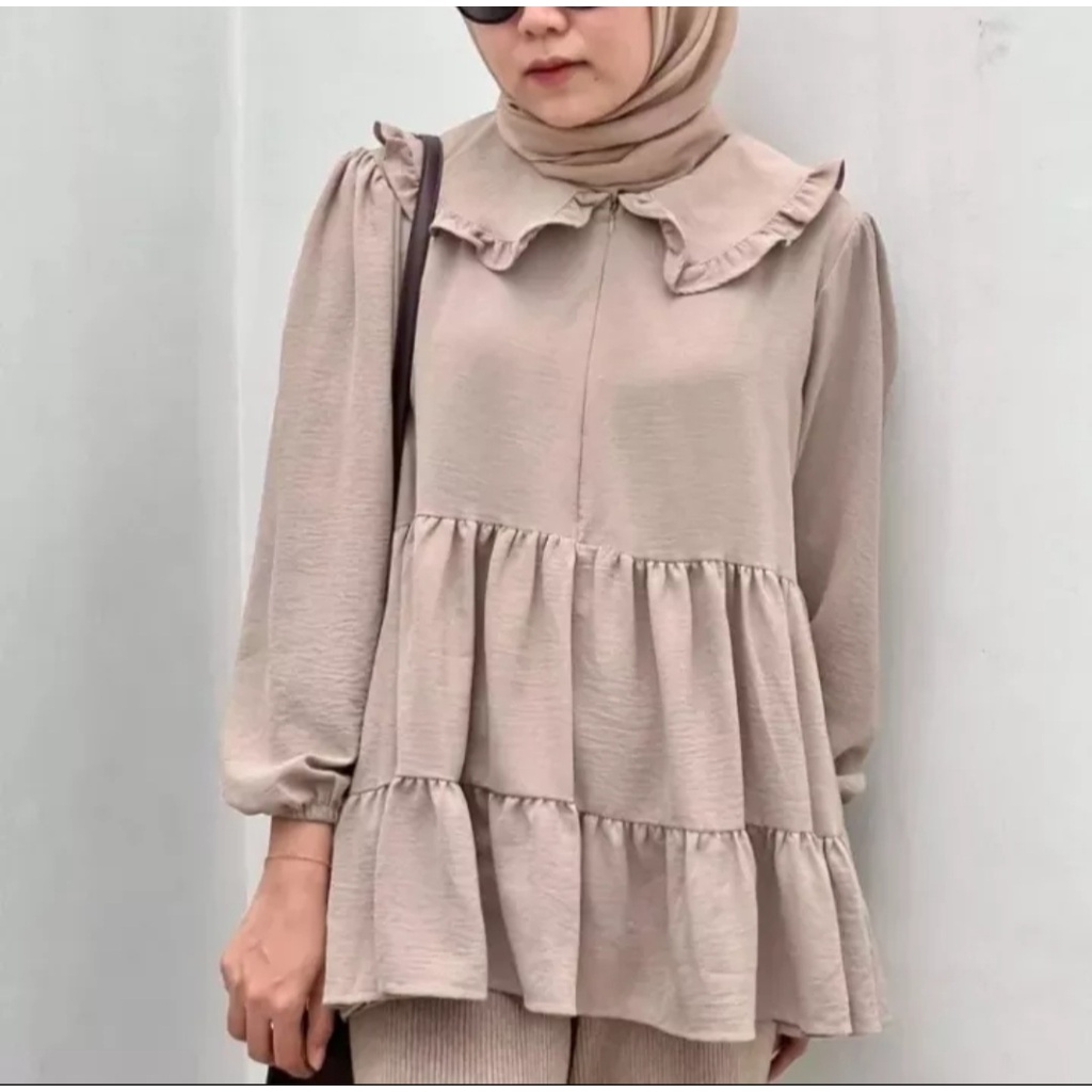 RADWA BLOUSE CRINKLE M/L/XL /atasan terbaru/blouse viral/terlaris