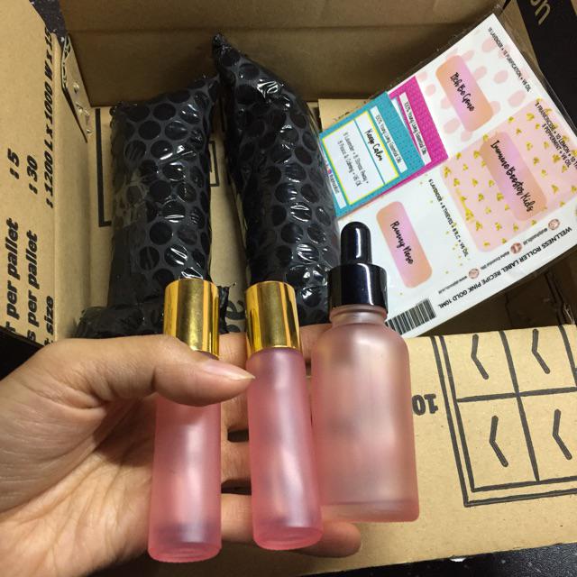 Wellness Roller Stiker Resep Roller Essential Oil 10ml Pink Gold