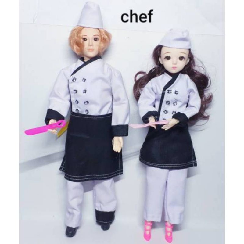 Baju Chef Boneka Handmade