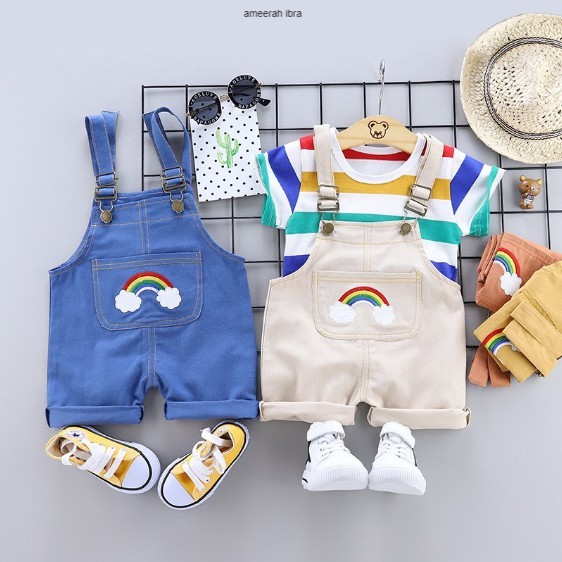 Jumpsuit Overall Anak Laki Pelangi overall anak cowo import setelan overall anak cowo baju anak laki