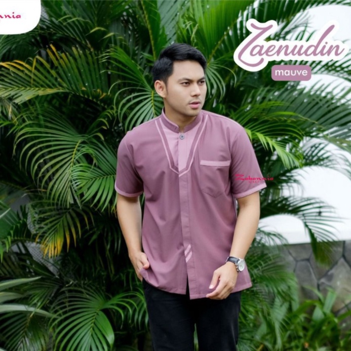 ZAENUDIN BY ZABANNIA KOKO KEMEJA BAJU BUSANA MUSLIM AYAH PRIA LAKI-LAKI LENGAN PANJANG PENDEK BAHAN 