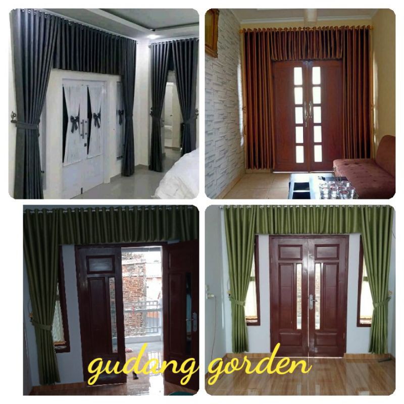 gorden poni atas pintu/gorden polos/poni 12 gelombang
