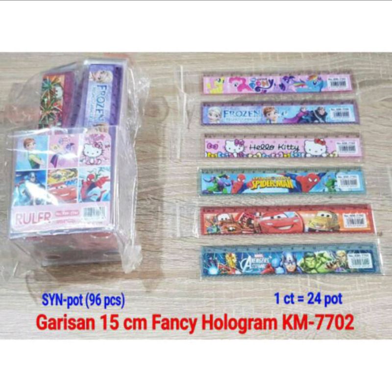 

Penggaris 15cm hologram motif