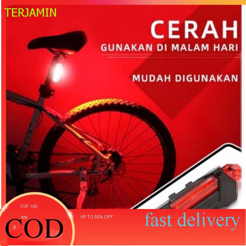 LAMPU BELAKANG SEPEDA USB CHARGER shoopemall