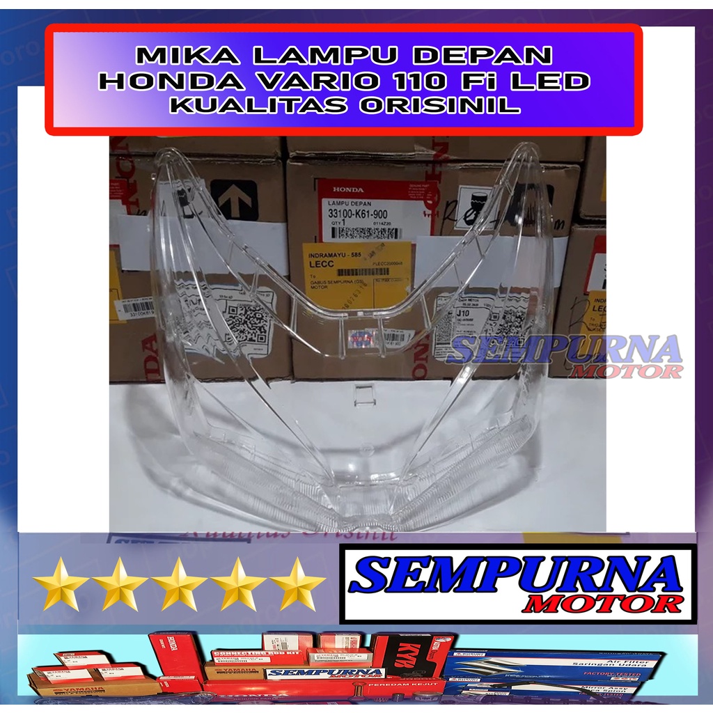 Merek Win Kualitas Original Mika Lampu Depan Vario 110 FI Injeksi Mika Bening
