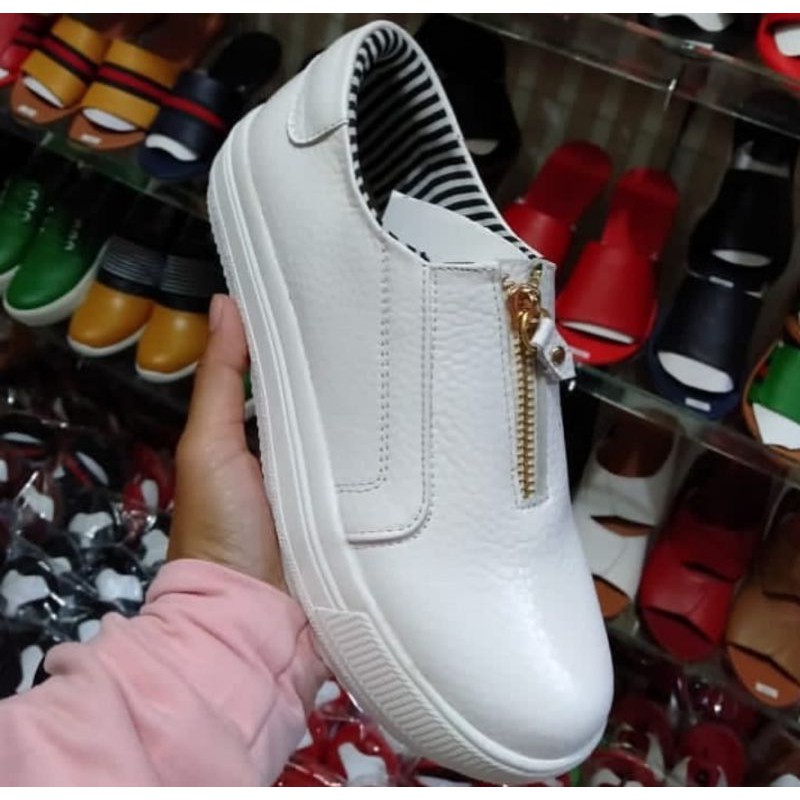 sepatu kulit wanita snaker resleting