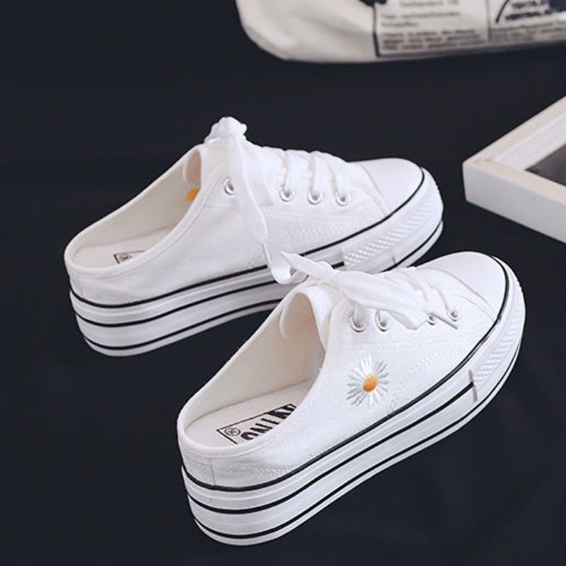 GROSIRTAS &quot;FREE BOX&quot; LV0105 Sepatu Sneakers Wanita Import Motif Bunga Fashion Trendy