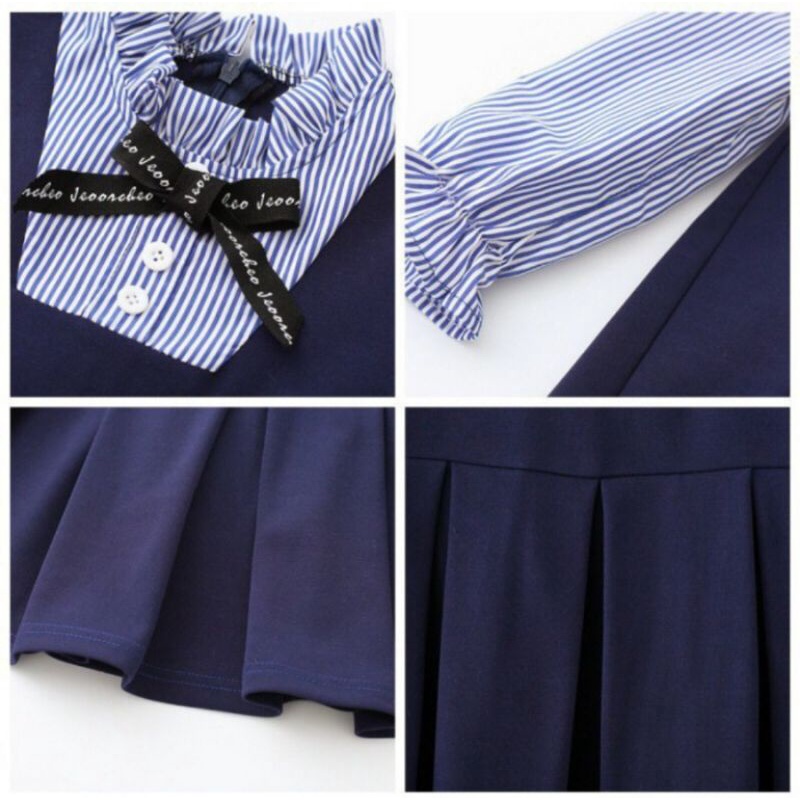 Dress lengan panjang anak perempuan import /JEAN DRESS