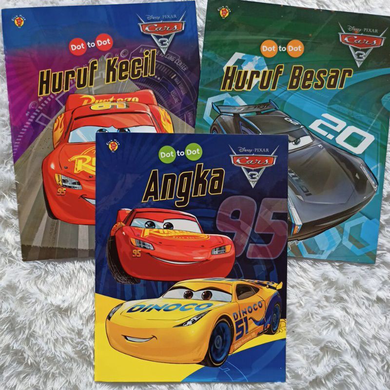 Buku Aktivitas Anak Dot to Dot - Disney Pixar Cars - HuHuruf Kecil, Huruf Besar, Angka