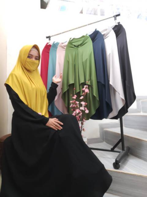 Aisha Linalivia Hijab Hijab Instan Jersey Hijab Masker Hijab Polos Simple Hijab Kekinian