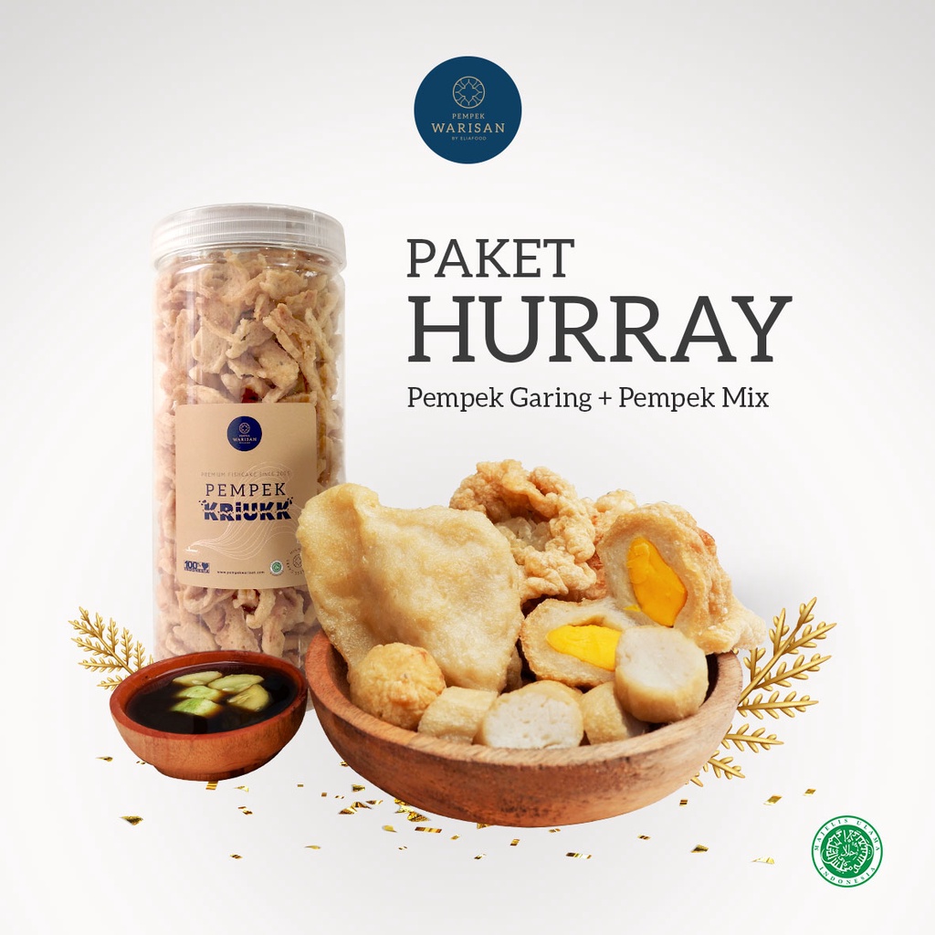 

Pempek warisan enak nikmat (frozen) - paket hurray - PPH2- Khas Palembang Ikan Tenggiri Asli 2 Paket