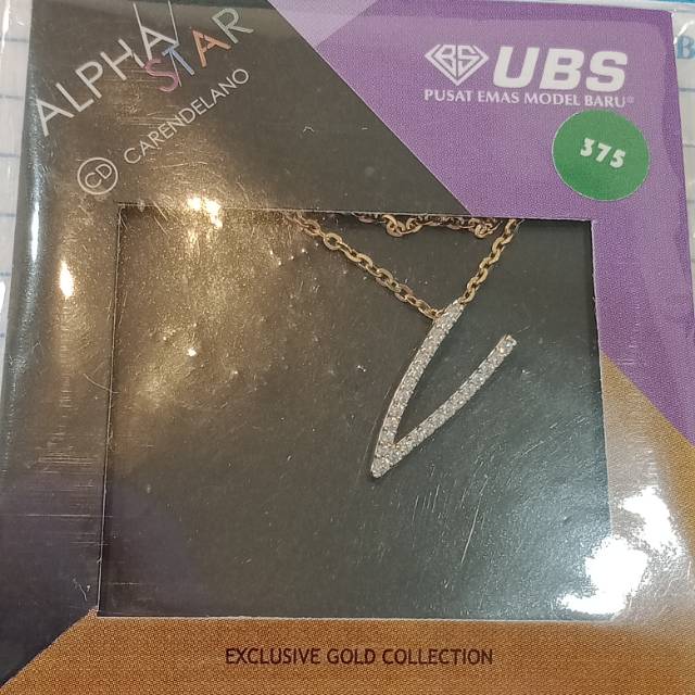 Kalung carendelano alphastar huruf V