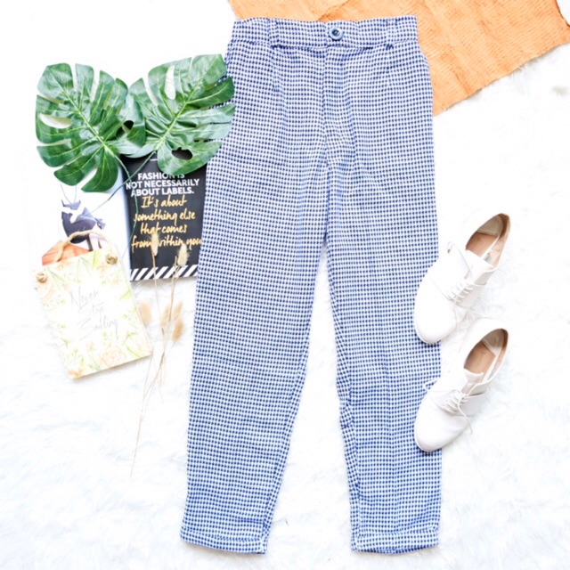 Ps1280 Madelyn HOUNDSTOOTH Basic Pants tartan pants Ps1280 Madelyn HOUNDSTOOTH Basic Pants tartan pants