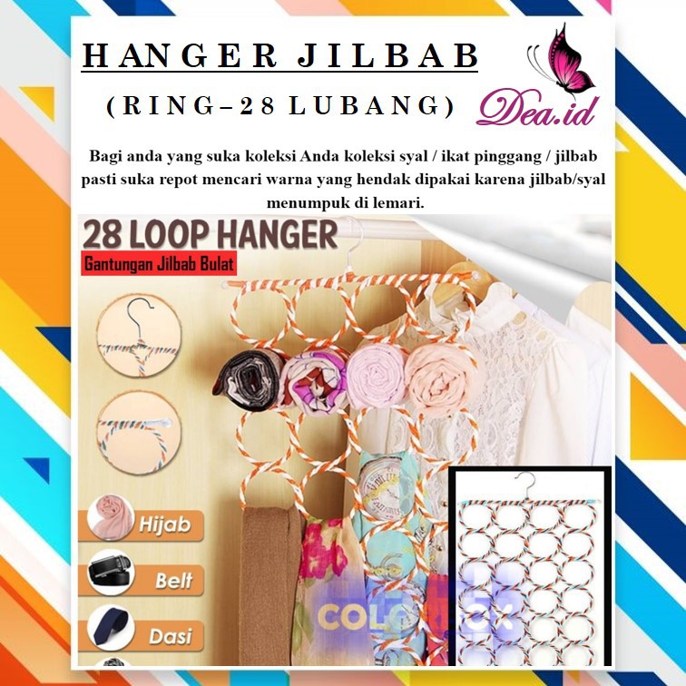 [DEASHOP] [Decoration] Ring jilbab gantung rak jilbab gantung ring rak jilbab ring 28 lubang