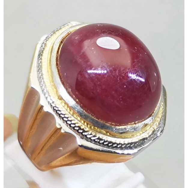 Cincin Batu Permata Asli Ruby Afrika bagus