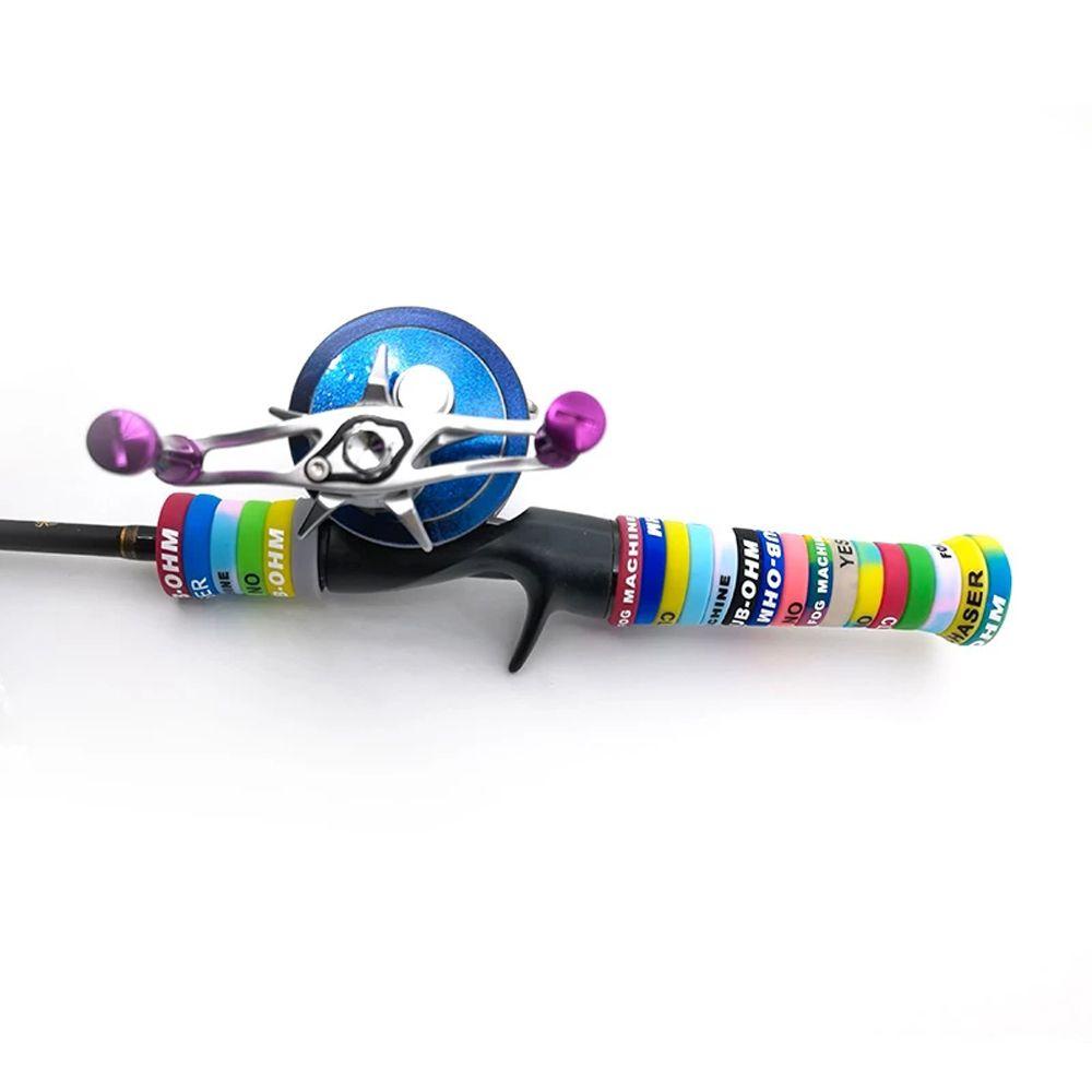 Agustinina Pancing Case Pelindung Cincin Warna-Warni Anti-Slip Ring Silica Gel Ring Pancing Dekorasi Silica Gel Rod Clip