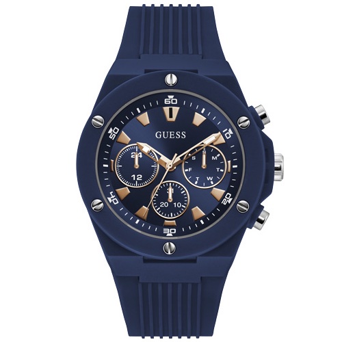 Jam Tangan Pria Guess Watch Blue POSEIDON - GW0268G3