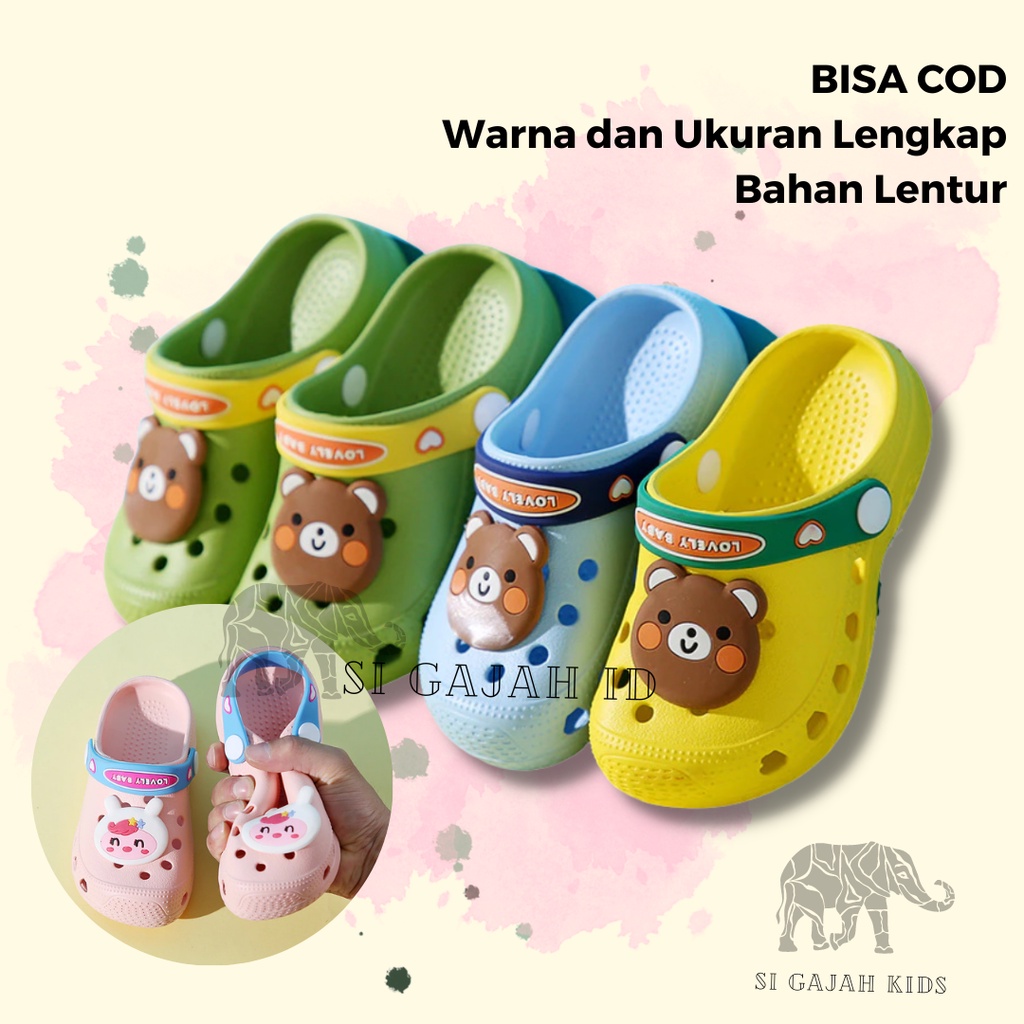 Sandal Anak Perempuan Anak Laki Laki Anak Bahan EVA Aneka Warna Motif Kartun Hewan Untuk Anak